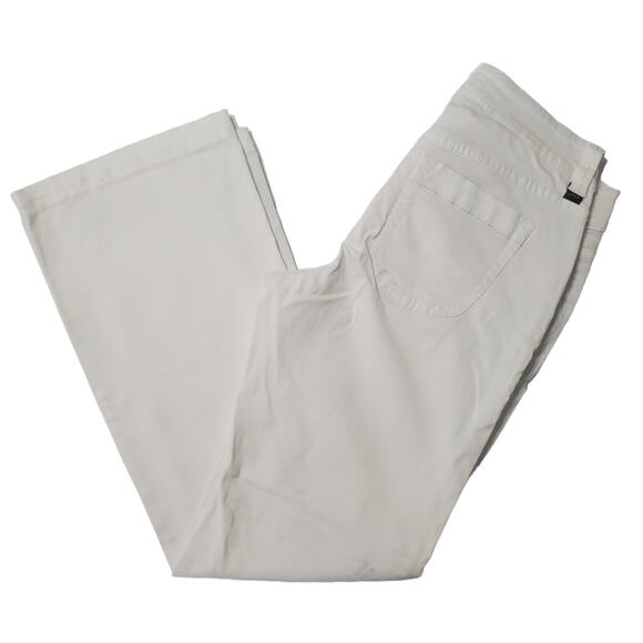 Jag Jeans Mid Rise Wide Leg Stretch Nautical Silver Buttons White Pants Jeans 8 - Picture 1 of 9